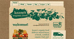Desktop Screenshot of keanesorganicfood.com.au