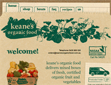 Tablet Screenshot of keanesorganicfood.com.au